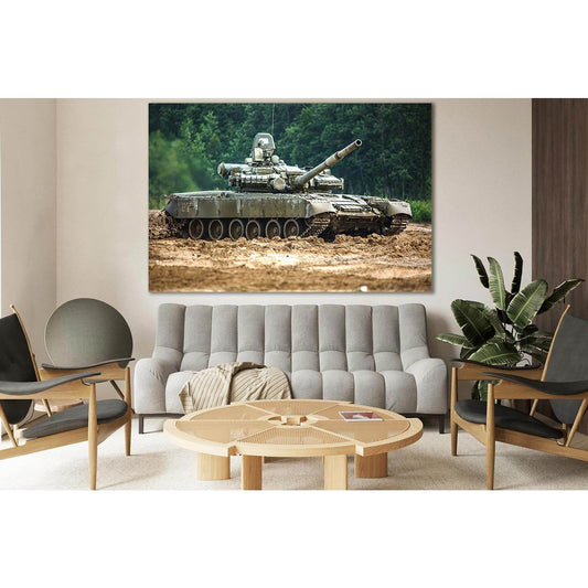 Military Armored Tank №SL780 Ready to Hang Canvas Print - Zellart Canvas Prints 0new, ALL_Products, Engine, Engines Wall Art