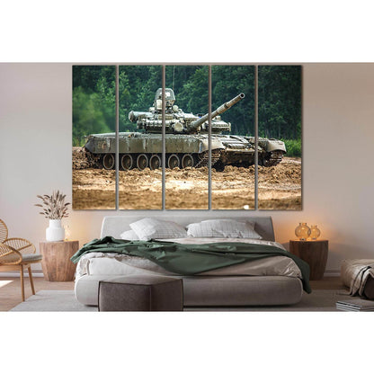 Military Armored Tank №SL780 Ready to Hang Canvas Print - Zellart Canvas Prints 0new, ALL_Products, Engine, Engines Wall Art