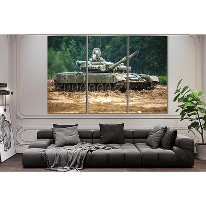 Military Armored Tank №SL780 Ready to Hang Canvas Print - Zellart Canvas Prints 0new, ALL_Products, Engine, Engines Wall Art
