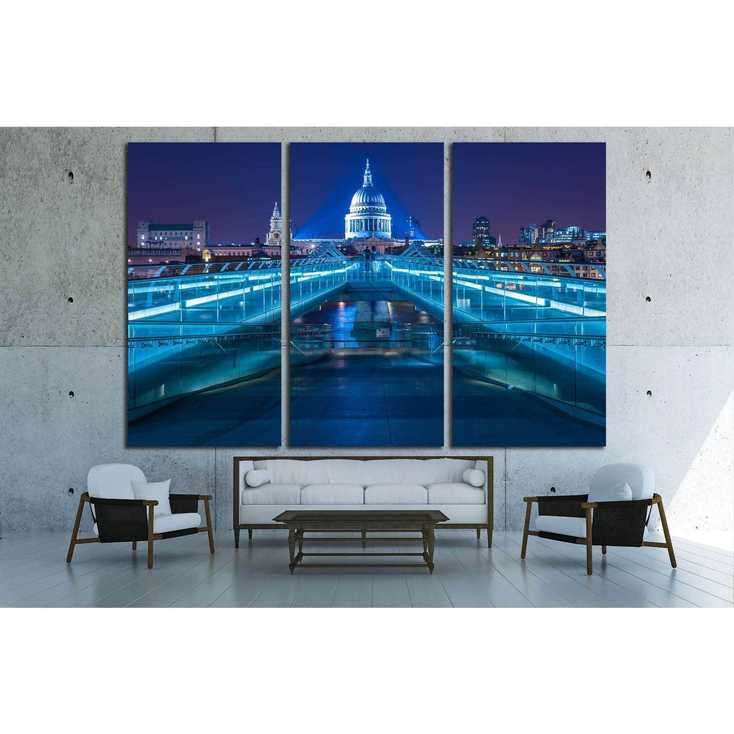 Millennium Bridge leading to Saint Paul's Cathedral, London, UK №1680 Ready to Hang Canvas PrintCanvas art arrives ready to hang, with hanging accessories included and no additional framing required. Every canvas print is hand-crafted, made on-demand at o