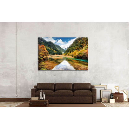 Min Mountains, China №605 Ready to Hang Canvas Print - Zellart Canvas Prints ALL_Products, s-605