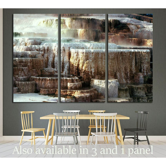 Minerva Terrace, Yellowstone National Park, Wyoming, USA №1990 Ready to Hang Canvas Print - Zellart Canvas Prints ALL_Products, s-1990