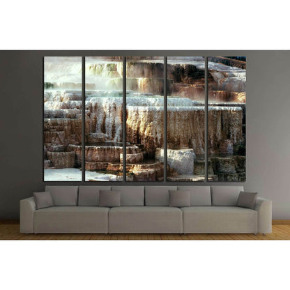Minerva Terrace, Yellowstone National Park, Wyoming, USA №1990 Ready to Hang Canvas Print - Zellart Canvas Prints ALL_Products, s-1990