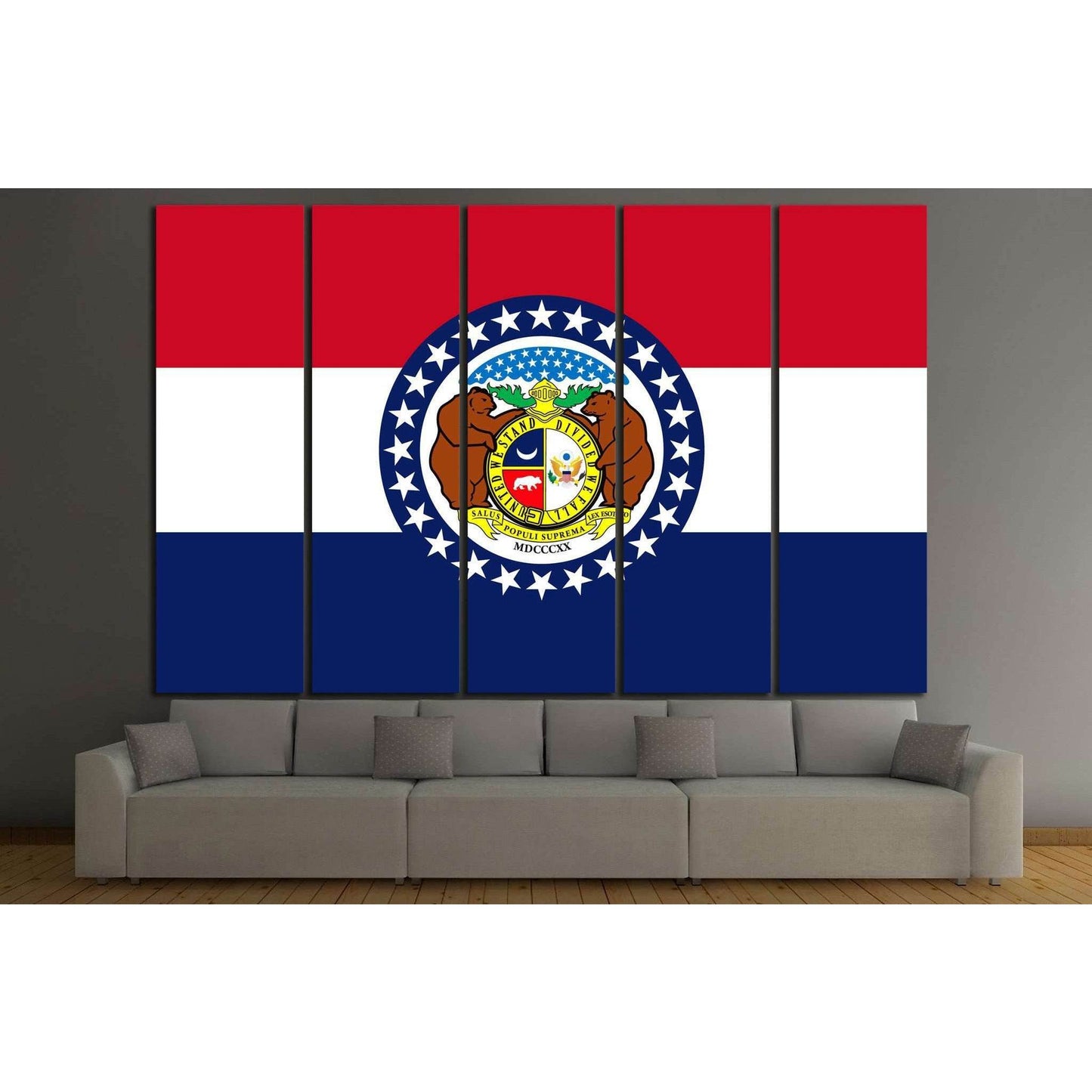 Missouri Flag №689 Ready to Hang Canvas Print - Zellart Canvas Prints ALL_Products, s-689