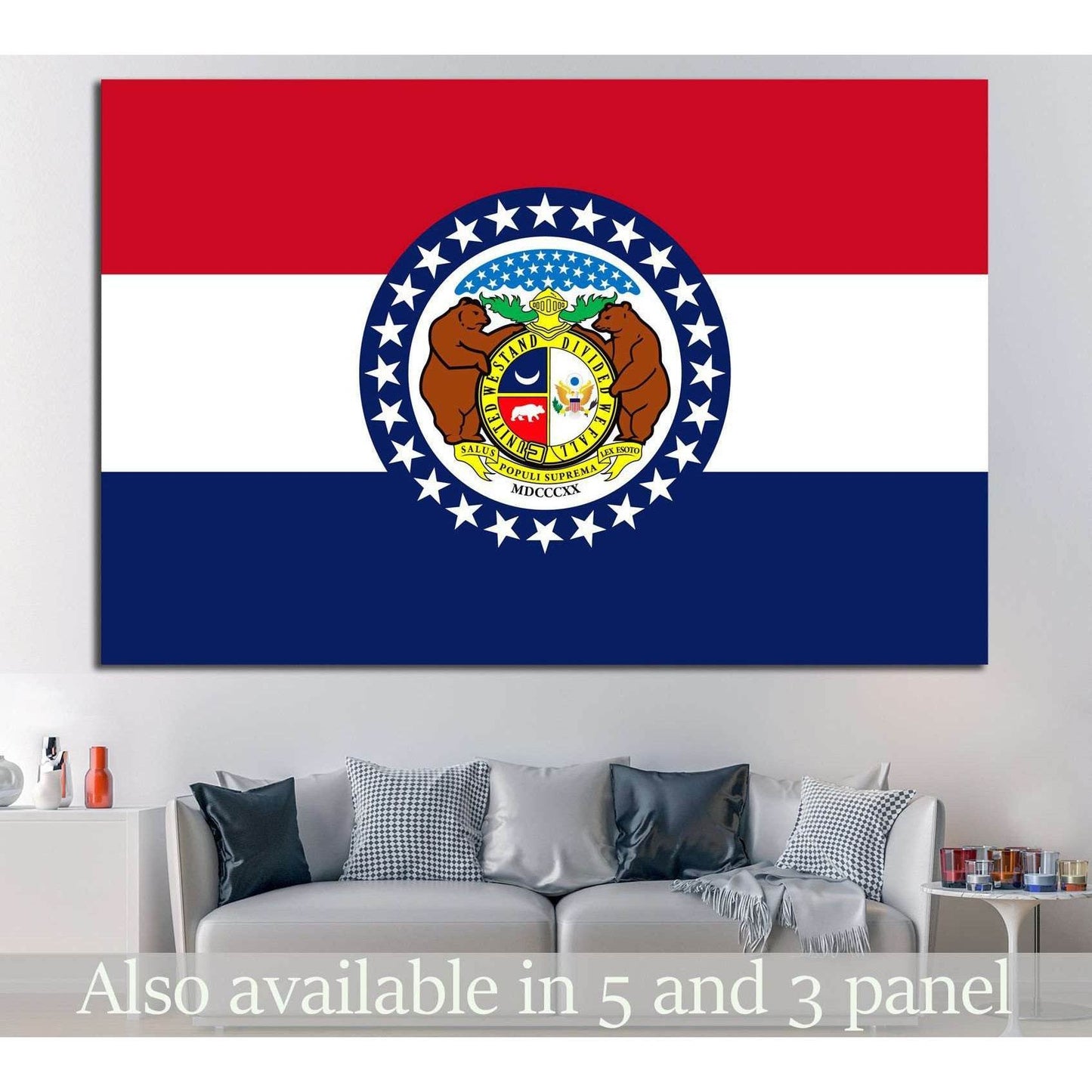 Missouri Flag №689 Ready to Hang Canvas Print - Zellart Canvas Prints ALL_Products, s-689