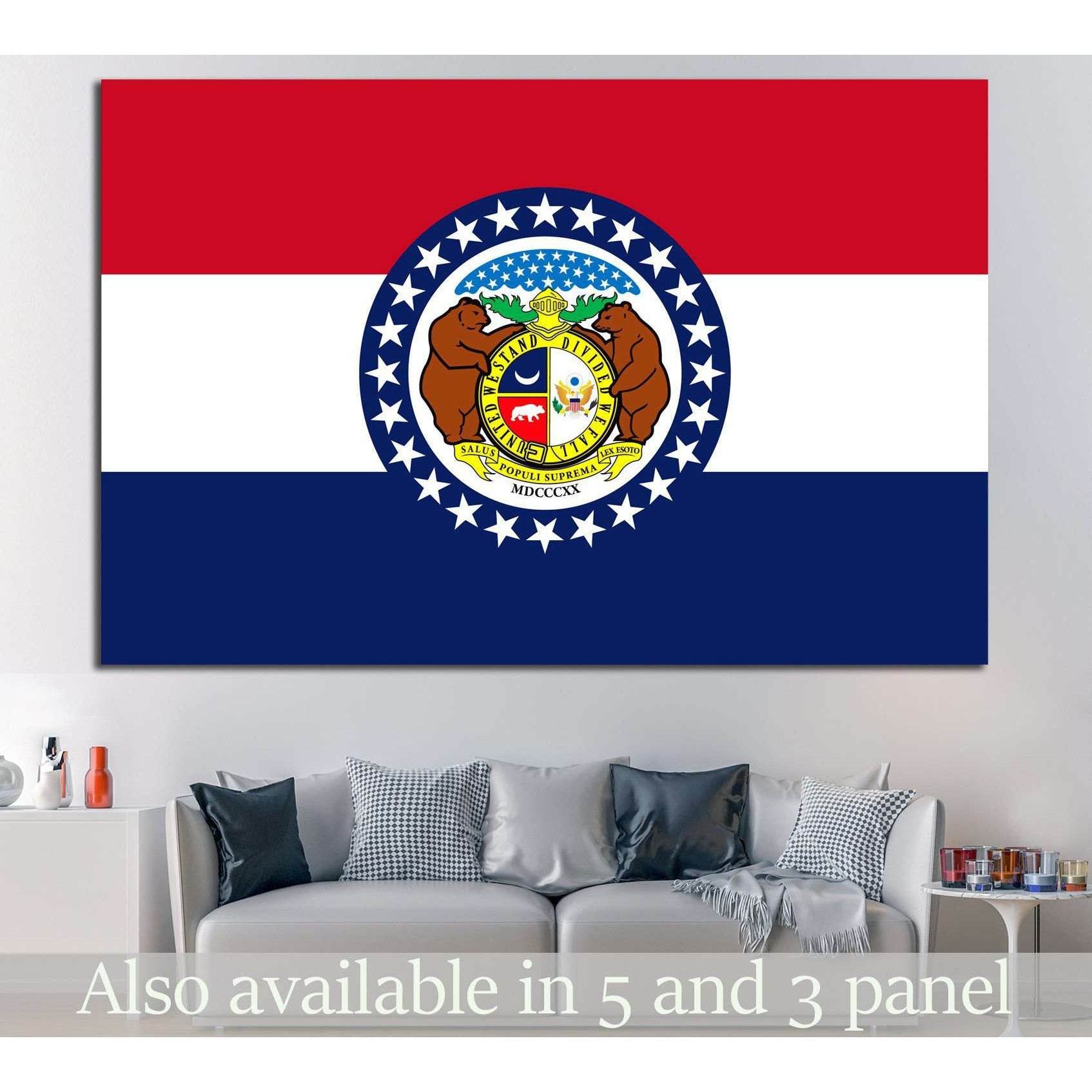 Missouri Flag №689 Ready to Hang Canvas Print - Zellart Canvas Prints ALL_Products, s-689