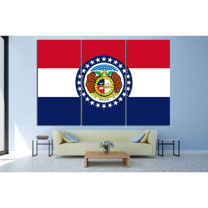 Missouri Flag №689 Ready to Hang Canvas Print - Zellart Canvas Prints ALL_Products, s-689