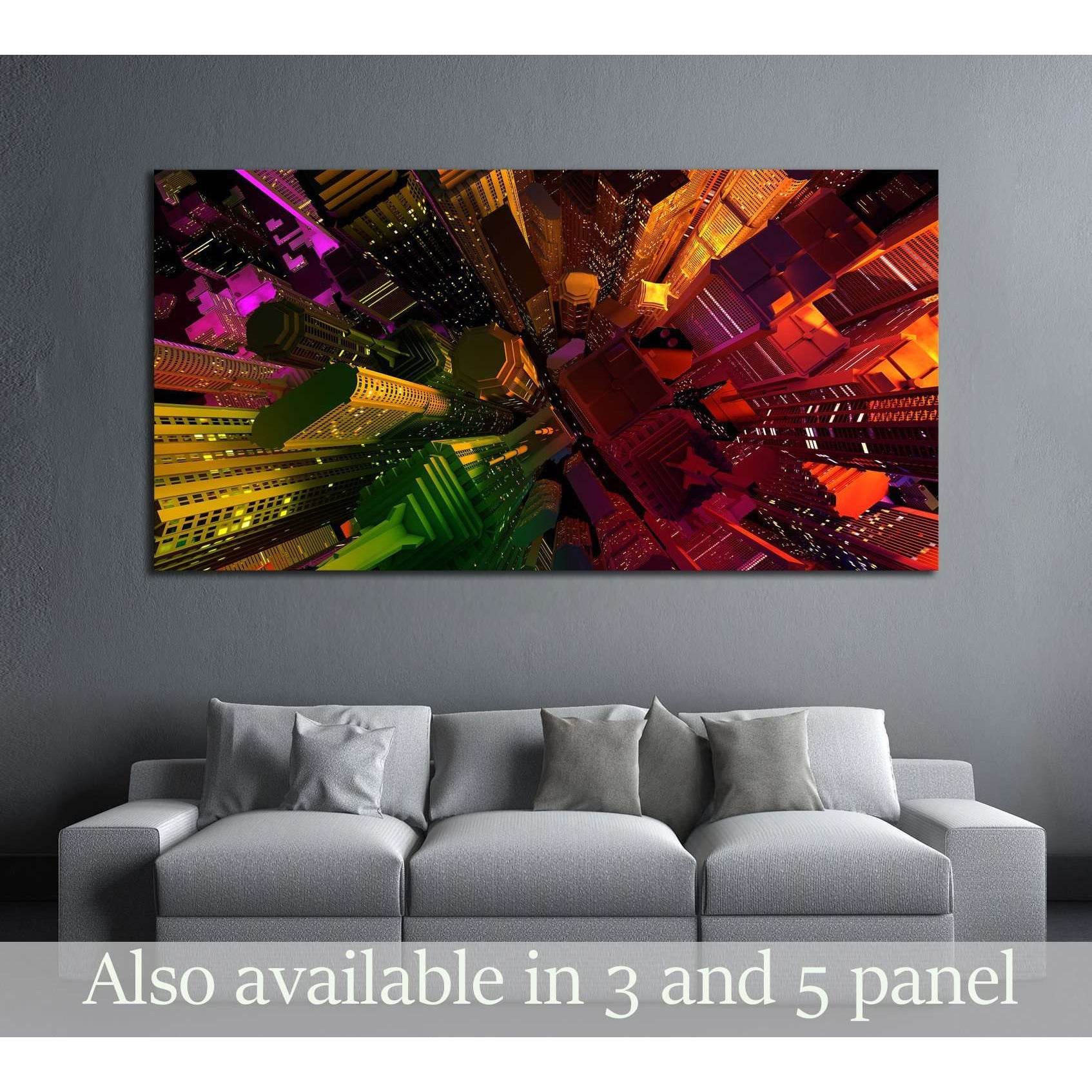 Modern City №2995 Ready to Hang Canvas Print - Zellart Canvas Prints ALL_Products, s-2995