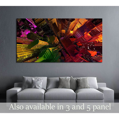 Modern City №2995 Ready to Hang Canvas Print - Zellart Canvas Prints ALL_Products, s-2995