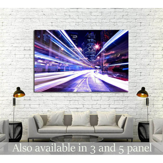 modern city at night №2289 Ready to Hang Canvas Print - Zellart Canvas Prints ALL_Products, s-2289