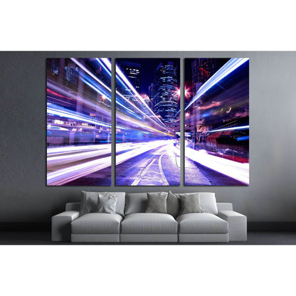 modern city at night №2289 Ready to Hang Canvas Print - Zellart Canvas Prints ALL_Products, s-2289