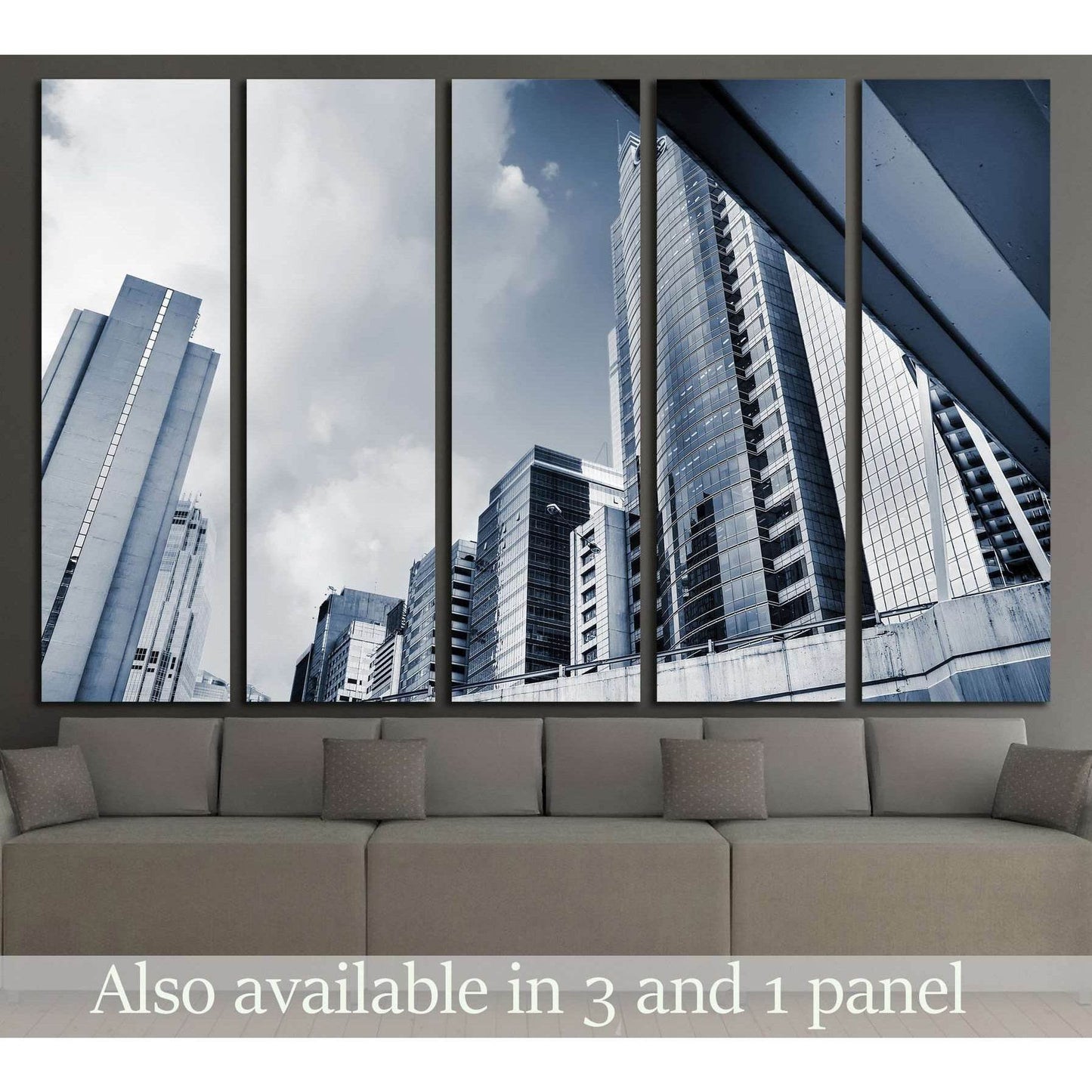Modern city skyline with skyscrapers and office buildings №2234 Ready to Hang Canvas PrintCanvas art arrives ready to hang, with hanging accessories included and no additional framing required. Every canvas print is hand-crafted, made on-demand at our wor