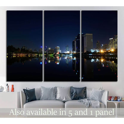 Modern city view of Bangkok №827 Ready to Hang Canvas Print - Zellart Canvas Prints ALL_Products, s-827