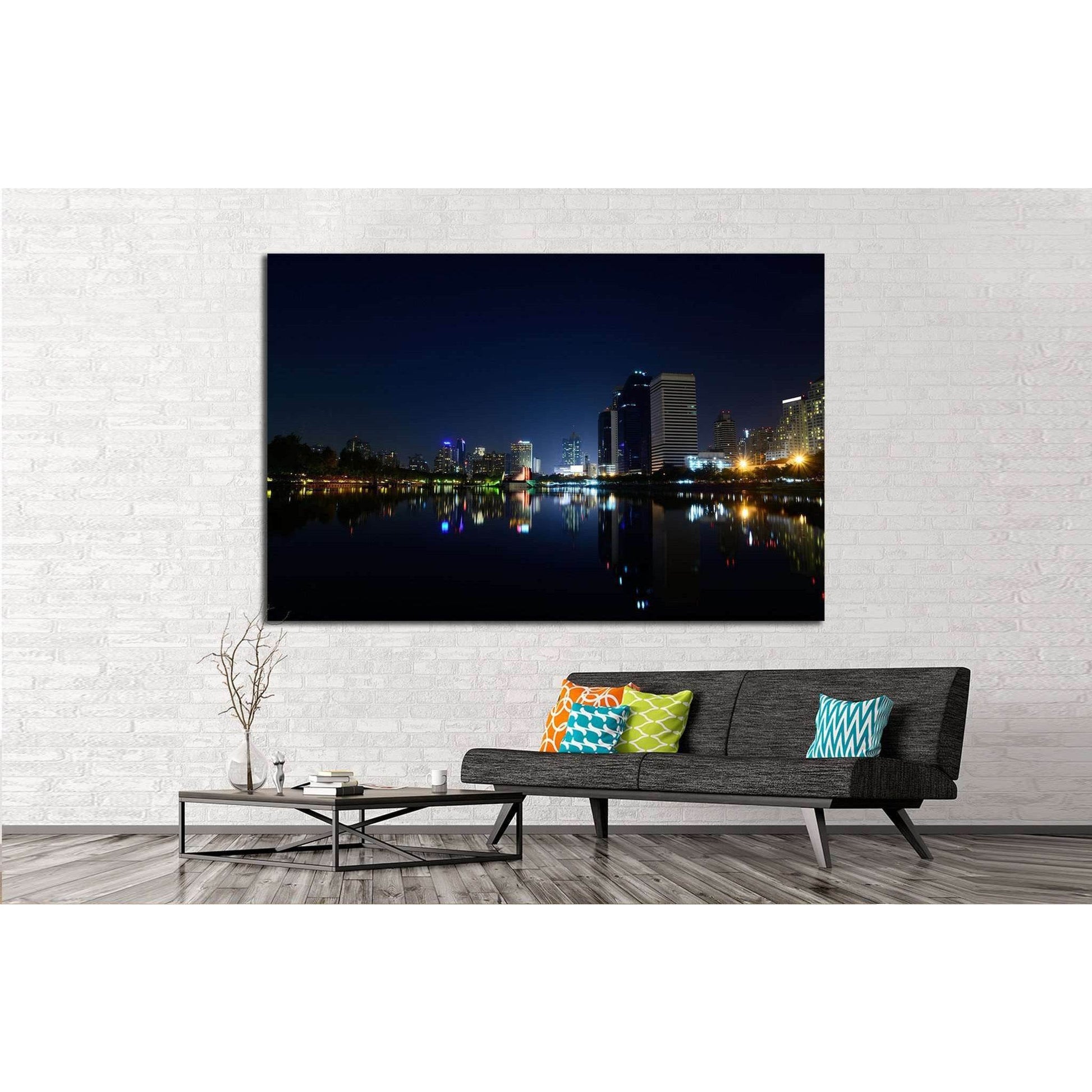 Modern city view of Bangkok №827 Ready to Hang Canvas Print - Zellart Canvas Prints ALL_Products, s-827