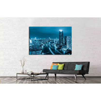 Modern city view of Bangkok, Thailand. Cityscape №2612 Ready to Hang Canvas Print - Zellart Canvas Prints ALL_Products, s-2612