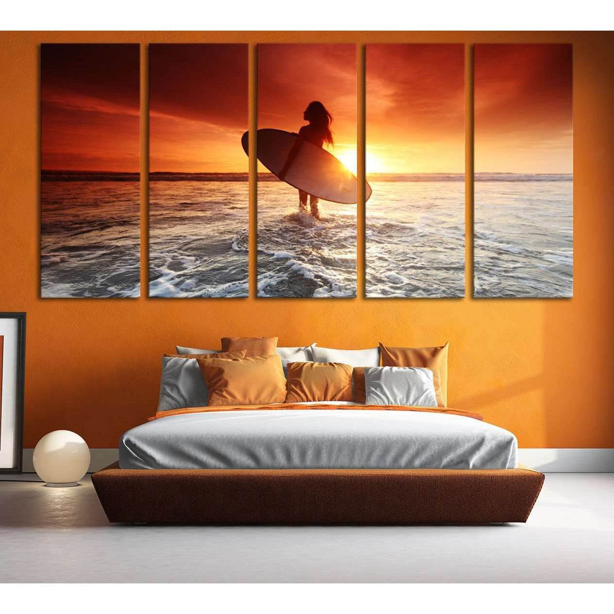 Modern Sunset №654 Ready to Hang Canvas Print - Zellart Canvas Prints ALL_Products, autopostr_pinterest_65155, autopostr_pinterest_65157, autopostr_pinterest_65158, autopostr_pinterest_65160