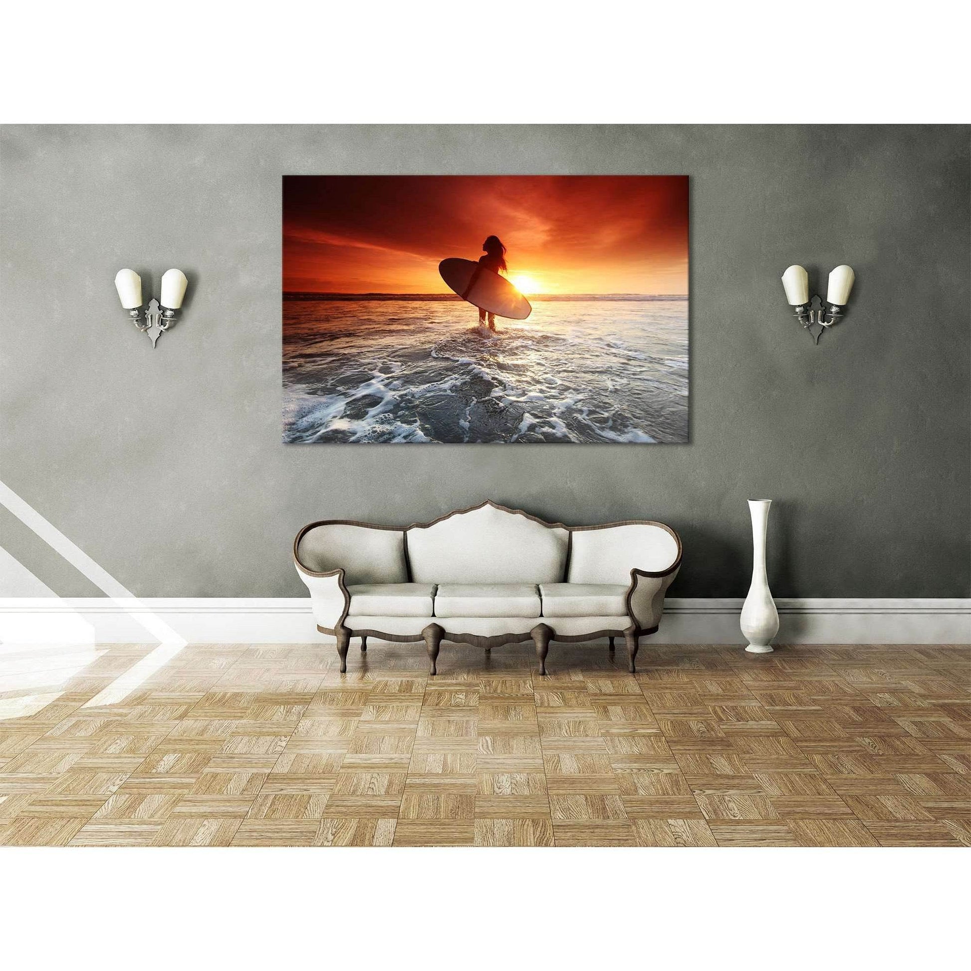 Modern Sunset №654 Ready to Hang Canvas Print - Zellart Canvas Prints ALL_Products, autopostr_pinterest_65155, autopostr_pinterest_65157, autopostr_pinterest_65158, autopostr_pinterest_65160