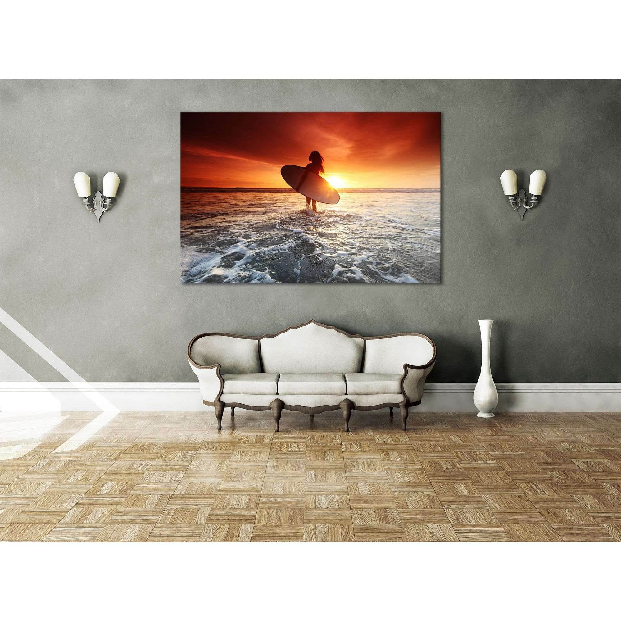 Modern Sunset №654 Ready to Hang Canvas Print