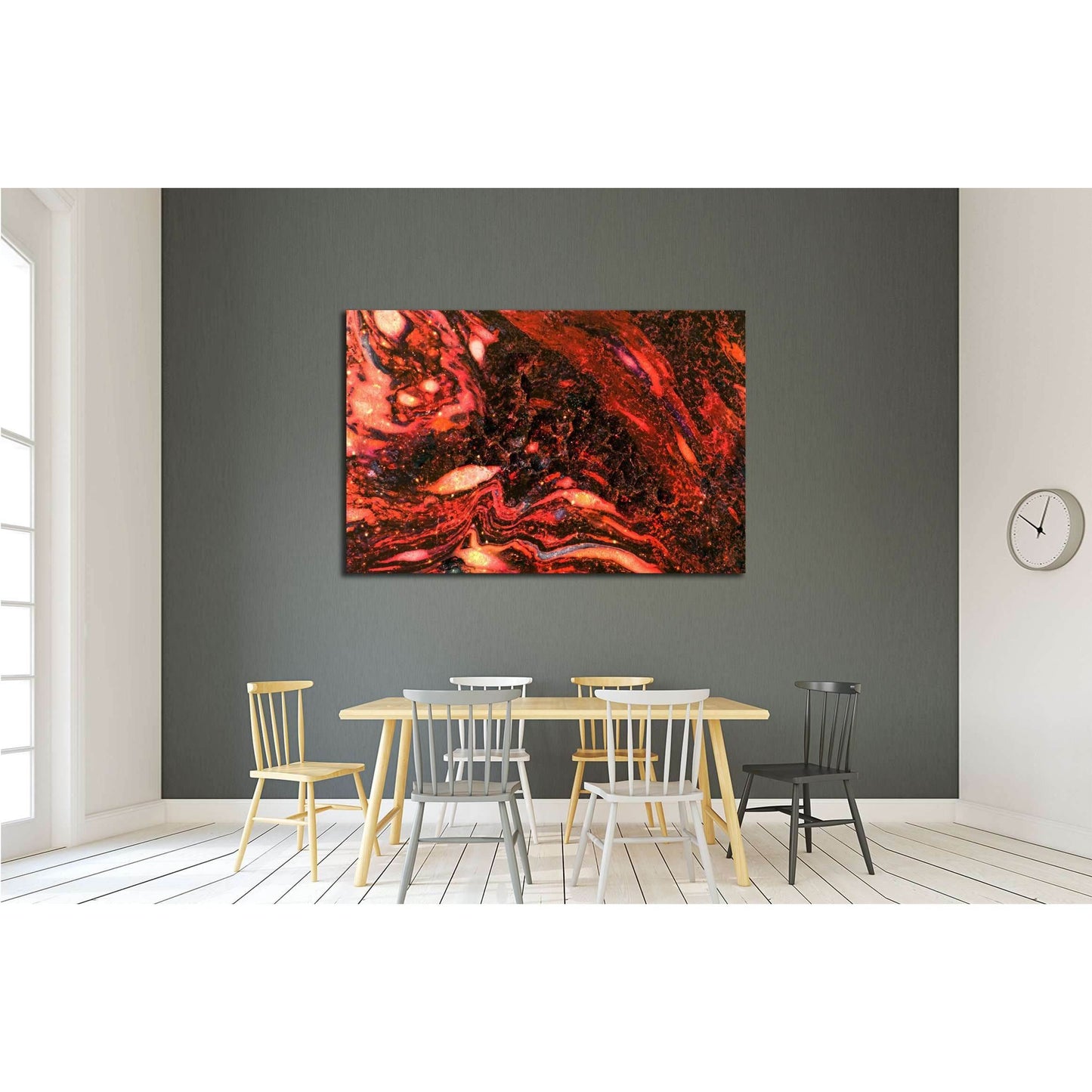 Molten magma hot lava texture №3023 Ready to Hang Canvas Print - Zellart Canvas Prints ALL_Products, s-3023