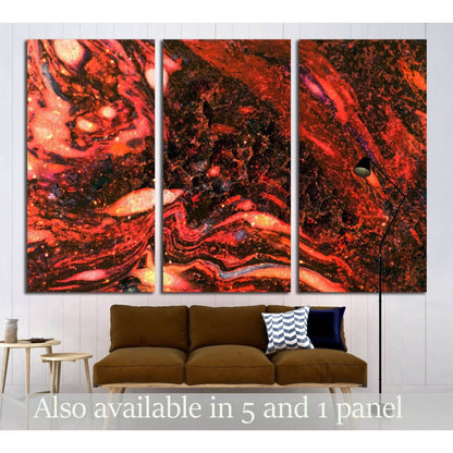 Molten magma hot lava texture №3023 Ready to Hang Canvas Print - Zellart Canvas Prints ALL_Products, s-3023