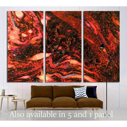 Molten magma hot lava texture №3023 Ready to Hang Canvas Print - Zellart Canvas Prints ALL_Products, s-3023