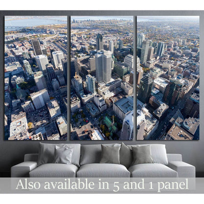 Montreal city center and its landmark buildings, Canada №2082 Ready to Hang Canvas Print - Zellart Canvas Prints ALL_Products, s-2082
