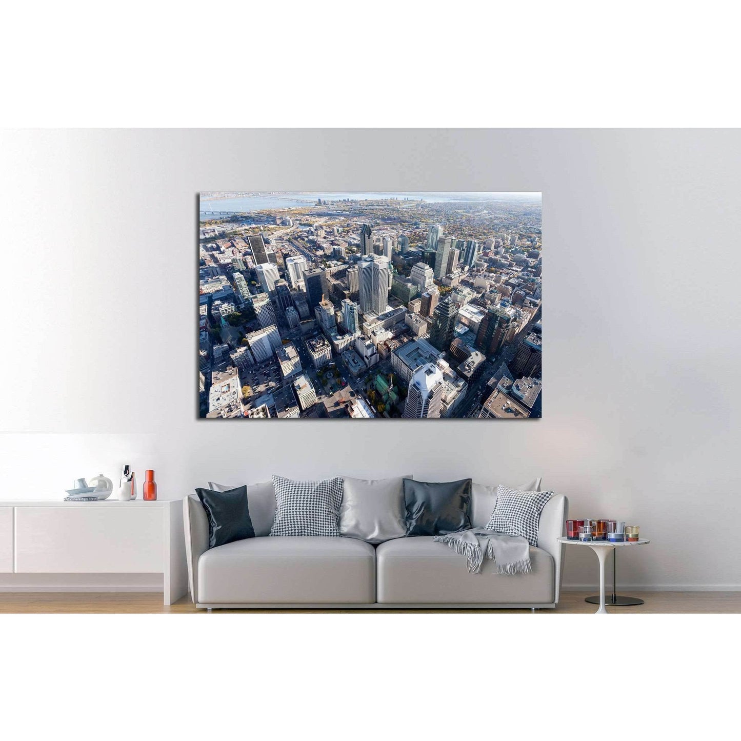 Montreal city center and its landmark buildings, Canada №2082 Ready to Hang Canvas Print - Zellart Canvas Prints ALL_Products, s-2082