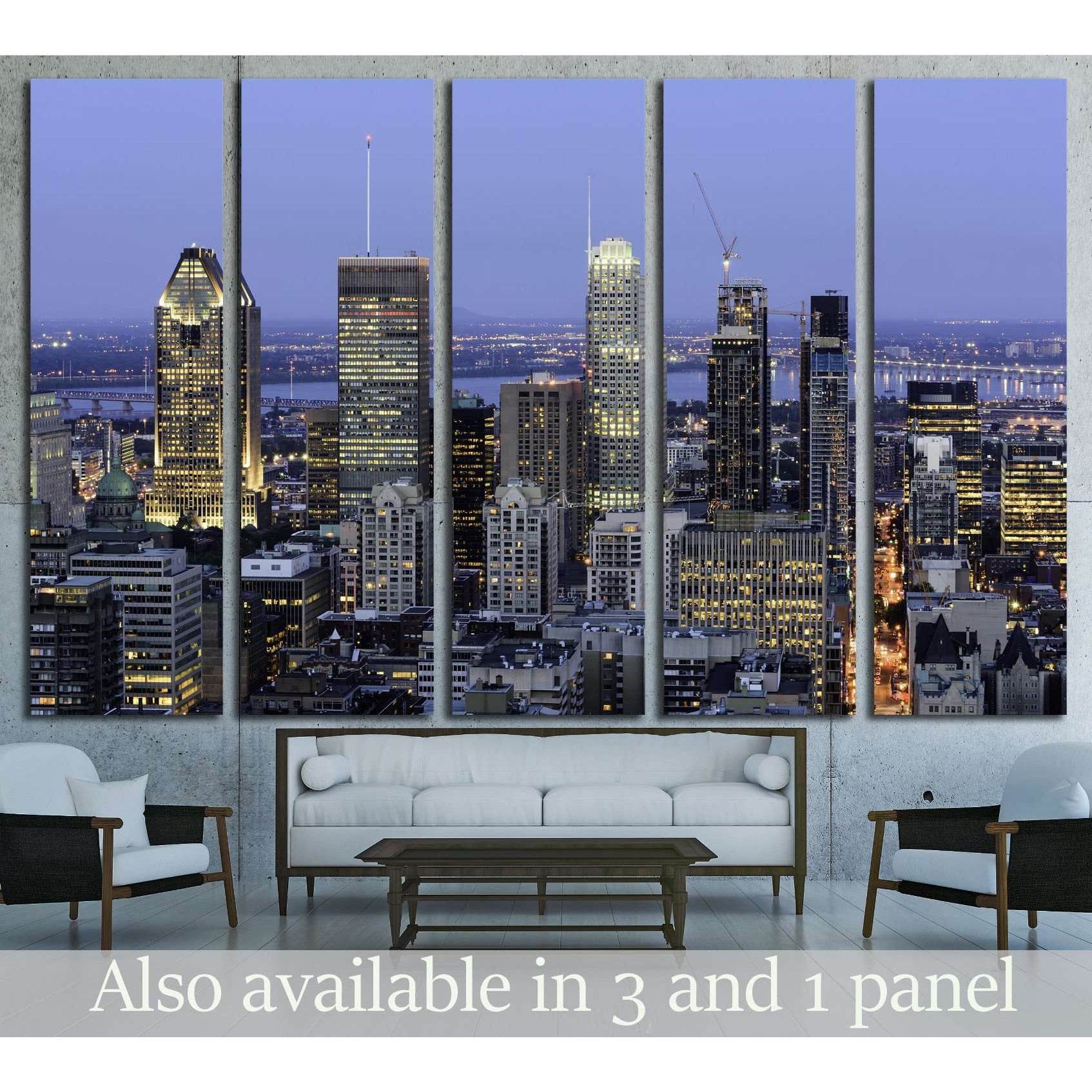 Montreal Downtown at Dusk, Canada №2085 Ready to Hang Canvas PrintCanvas art arrives ready to hang, with hanging accessories included and no additional framing required. Every canvas print is hand-crafted, made on-demand at our workshop and expertly stret