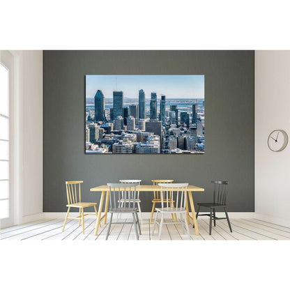 Montreal Skyline from Kondiaronk Belvedere Mont-Royal in Winter №2025 Ready to Hang Canvas Print - Zellart Canvas Prints ALL_Products, s-2025