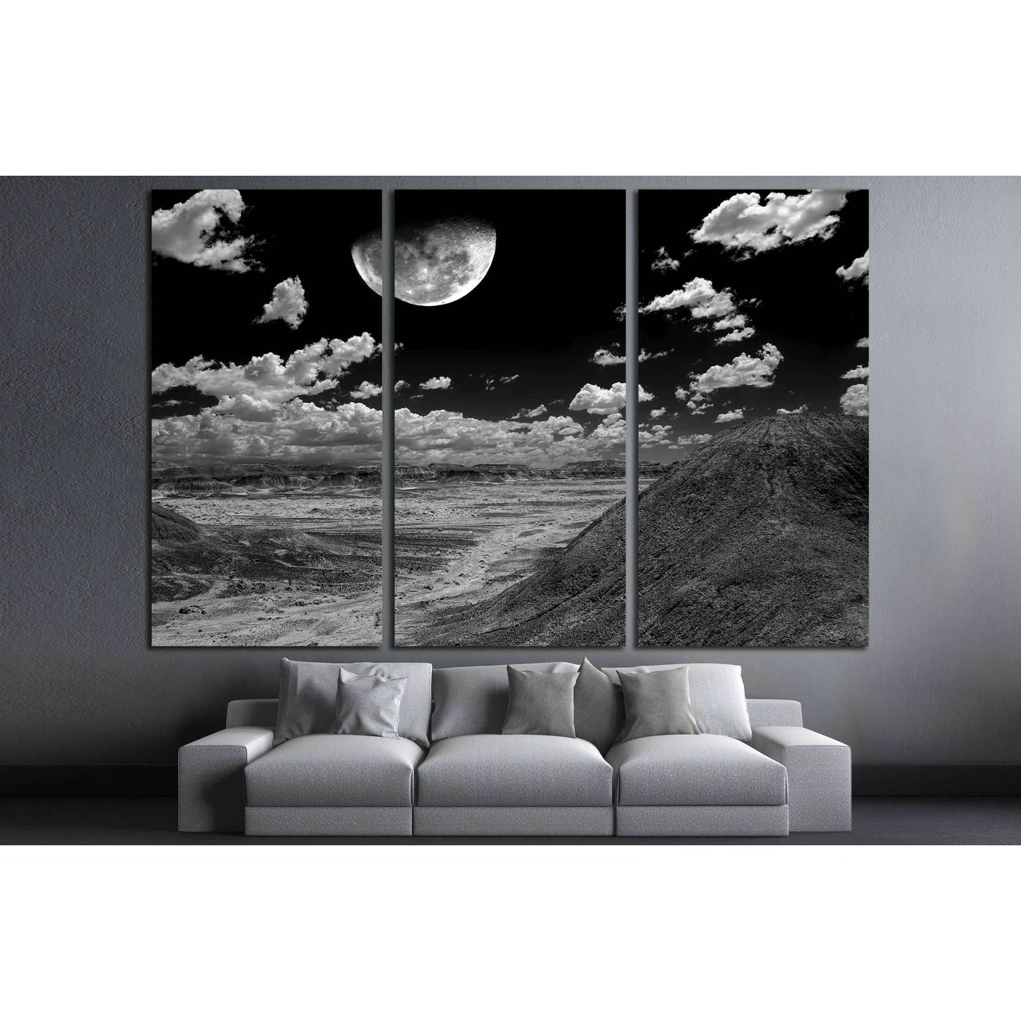 Moon and Spring landscape in the Arizona desert USA №2867 Ready to Hang Canvas PrintCanvas art arrives ready to hang, with hanging accessories included and no additional framing required. Every canvas print is hand-crafted, made on-demand at our workshop