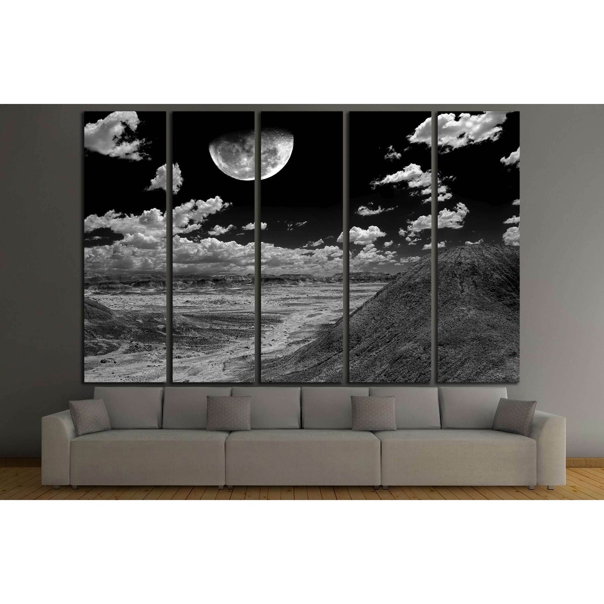 Moon and Spring landscape in the Arizona desert USA №2867 Ready to Hang Canvas PrintCanvas art arrives ready to hang, with hanging accessories included and no additional framing required. Every canvas print is hand-crafted, made on-demand at our workshop