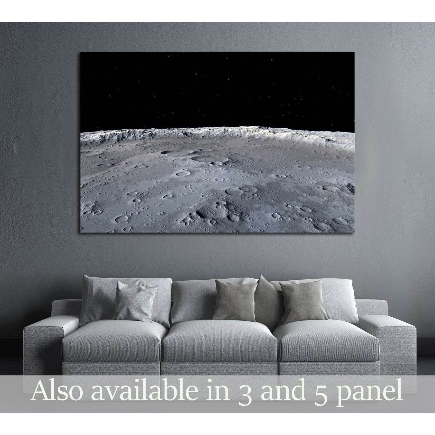 Moon surface №2456 Ready to Hang Canvas Print - Zellart Canvas Prints ALL_Products, s-2456