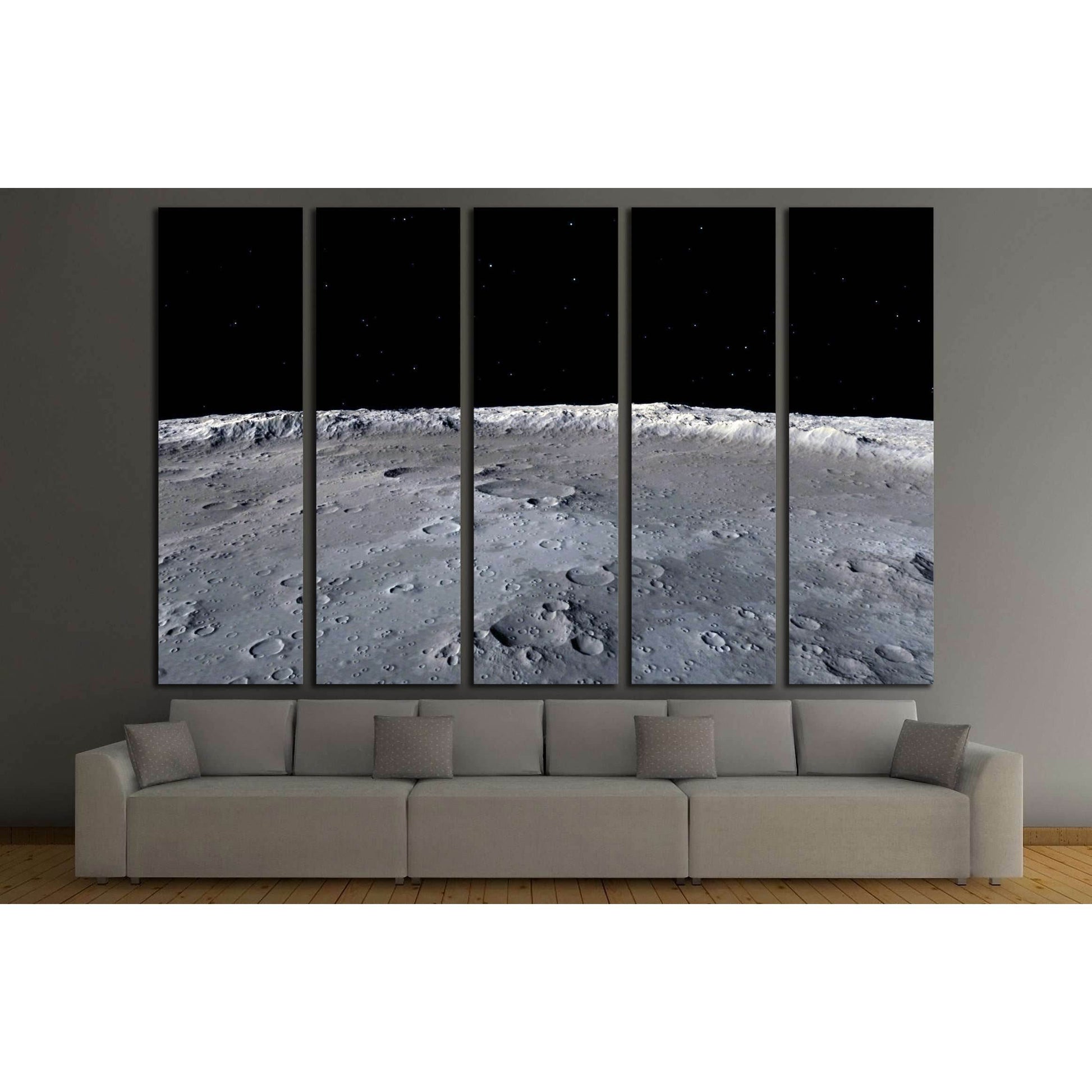 Moon surface №2456 Ready to Hang Canvas Print - Zellart Canvas Prints ALL_Products, s-2456