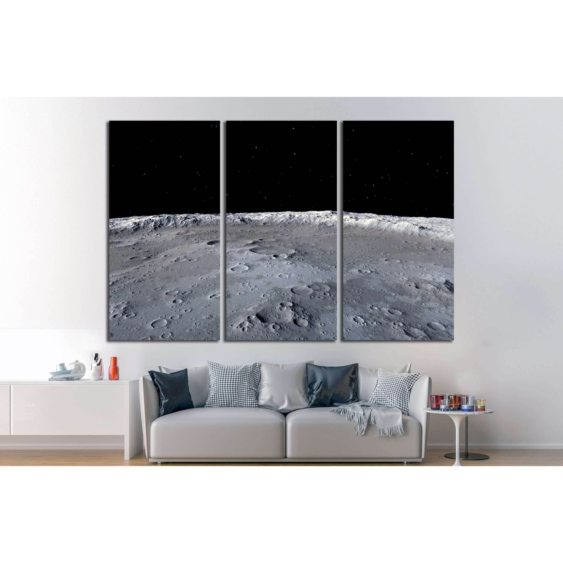 Moon surface №2456 Ready to Hang Canvas Print - Zellart Canvas Prints ALL_Products, s-2456