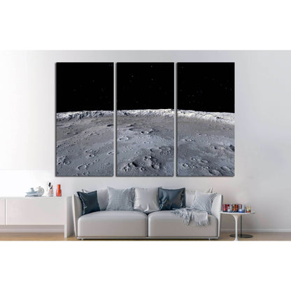Moon surface №2456 Ready to Hang Canvas Print - Zellart Canvas Prints ALL_Products, s-2456