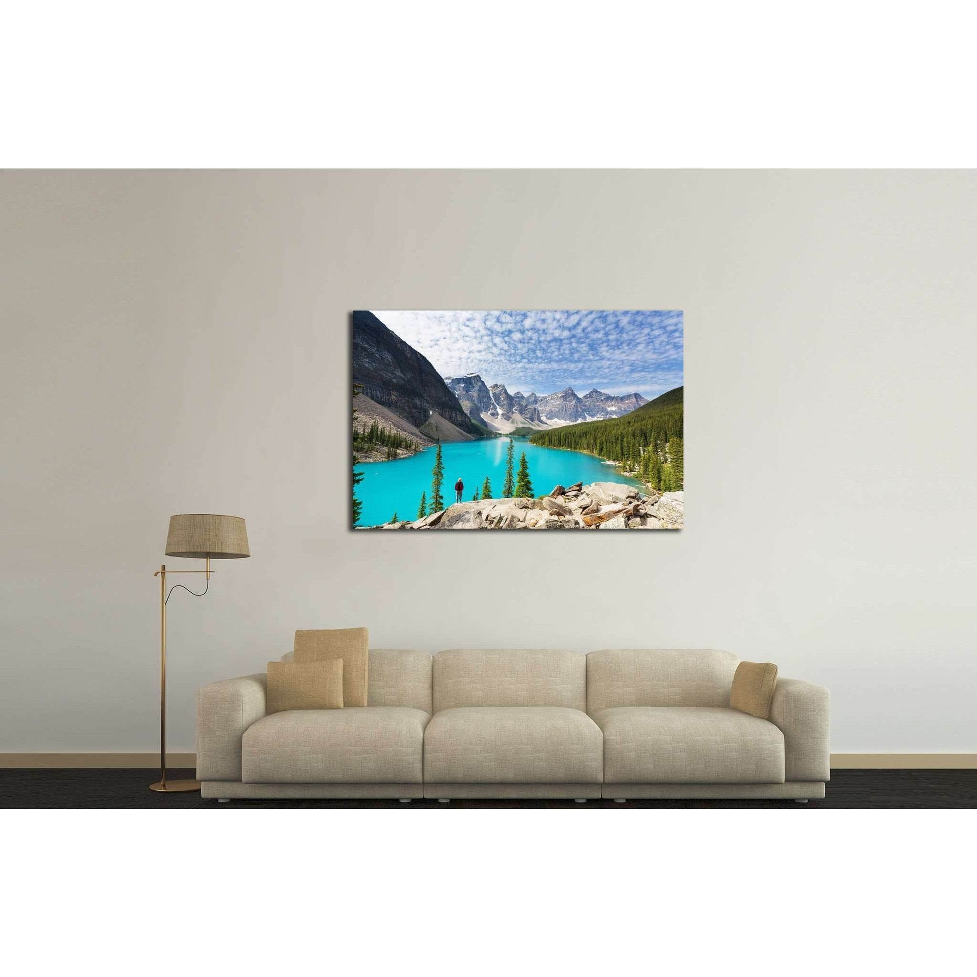 Moraine lake, Canada №594 Ready to Hang Canvas Print - Zellart Canvas Prints ALL_Products, s-594