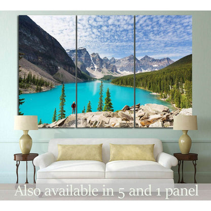 Moraine lake, Canada №594 Ready to Hang Canvas Print - Zellart Canvas Prints ALL_Products, s-594