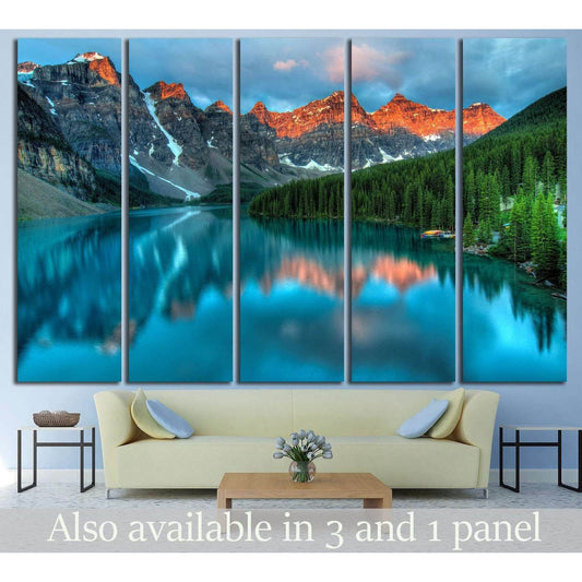 Moraine lake in Banff National park №749 Ready to Hang Canvas Print - Zellart Canvas Prints ALL_Products, s-749