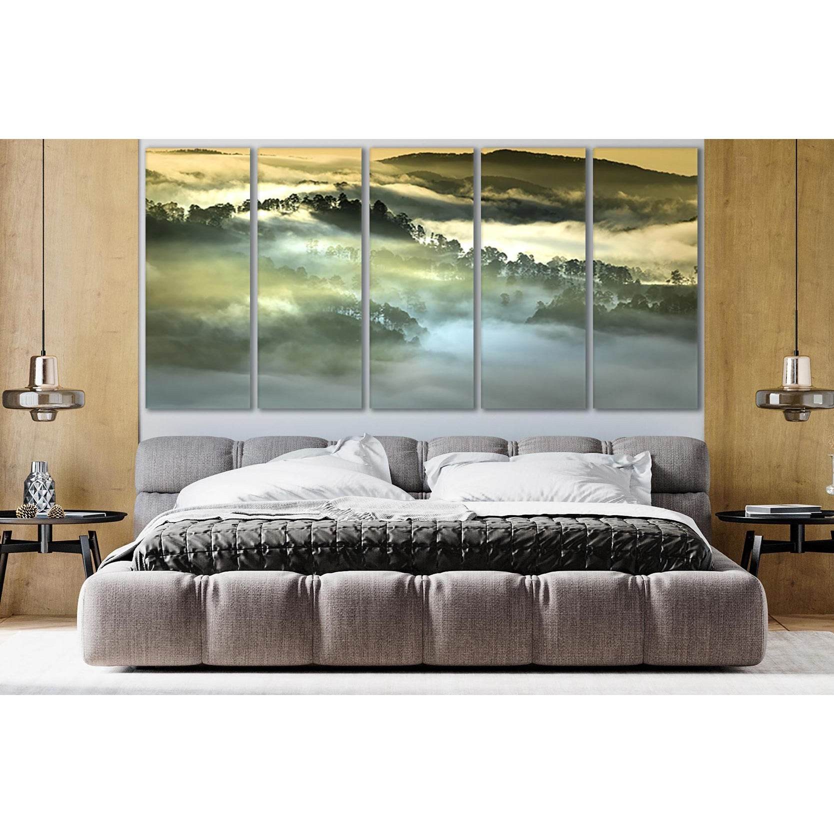 Morning Fog Forest Vietnam №SL800 Ready to Hang Canvas Print - Zellart Canvas Prints 0new, ALL_Products, Trees Wall Art