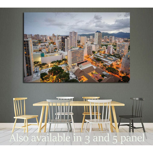 Morning in Honolulu Hawaii №1688 Ready to Hang Canvas Print - Zellart Canvas Prints ALL_Products, s-1688