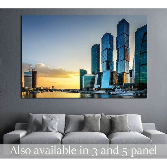 Moscow City. Russia №1533 Ready to Hang Canvas Print - Zellart Canvas Prints ALL_Products, s-1533