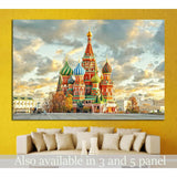 Moscow,Russia,Red square,view of St. Basil's Cathedral №1521 Ready to Hang Canvas Print