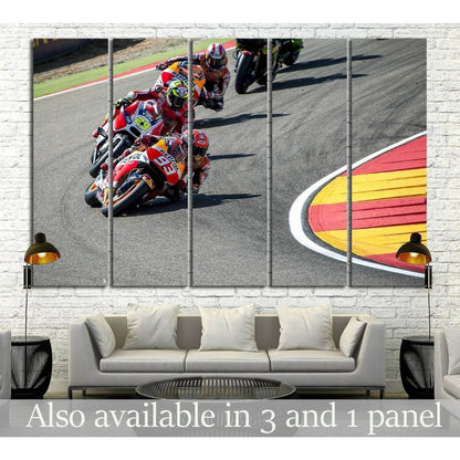 Moto GP Riders №164 Ready to Hang Canvas PrintCanvas art arrives ready to hang, with hanging accessories included and no additional framing required. Every canvas print is hand-crafted, made on-demand at our workshop and expertly stretched around 100% Nor