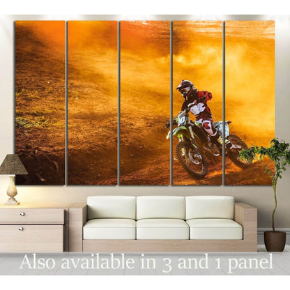 Motocross №169 Ready to Hang Canvas Print - Zellart Canvas Prints ALL_Products, wd-169