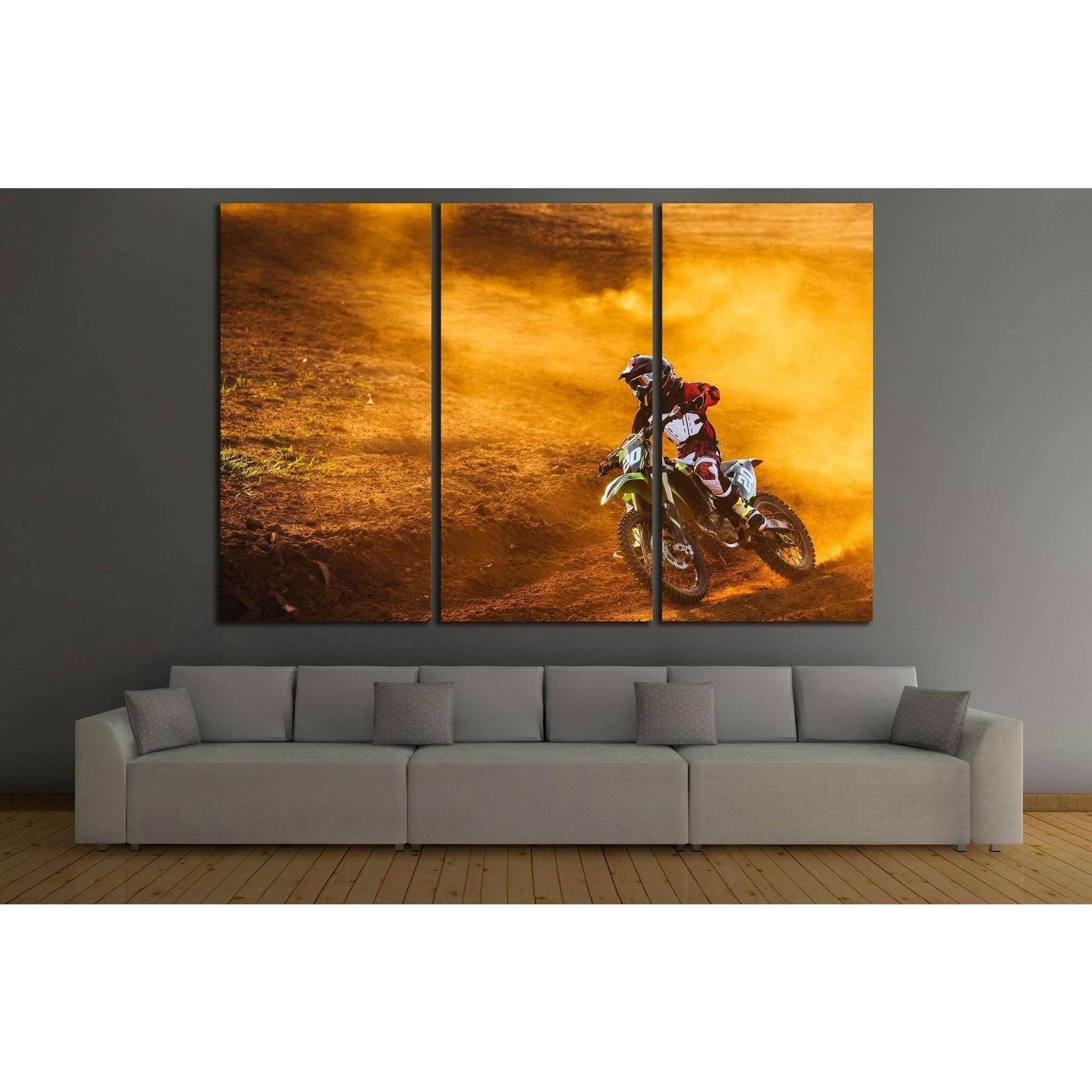 Motocross №169 Ready to Hang Canvas Print - Zellart Canvas Prints ALL_Products, wd-169