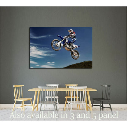Motocross Poster Print №2475 Ready to Hang Canvas Print - Zellart Canvas Prints 000Negative, ALL_Products, autopostr_pinterest_64952, s-2475