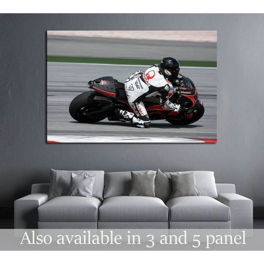MotoGP rider Loris Capirossi of the Pramac Racing Team №2473 Ready to Hang Canvas Print - Zellart Canvas Prints ALL_Products, s-2473