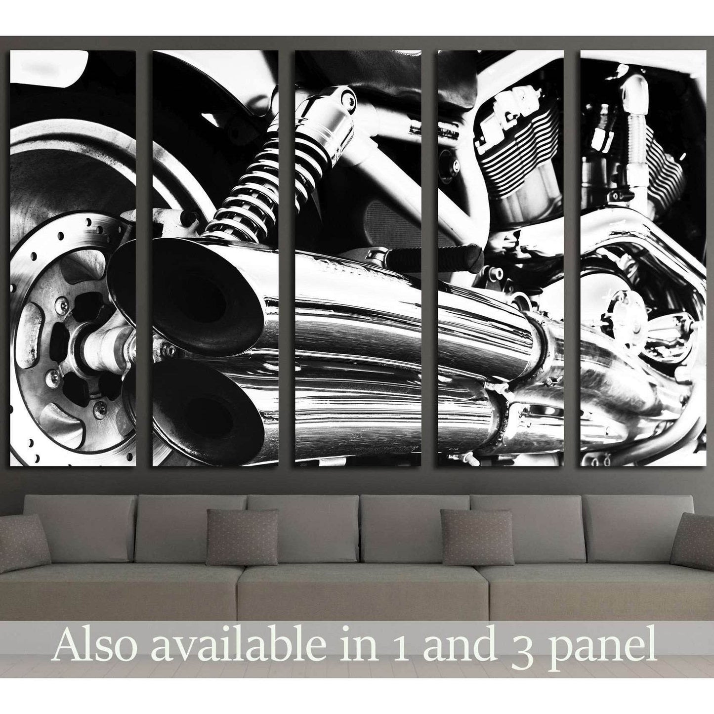 Motor Bike Engine №532 Ready to Hang Canvas Print - Zellart Canvas Prints ALL_Products, s-532
