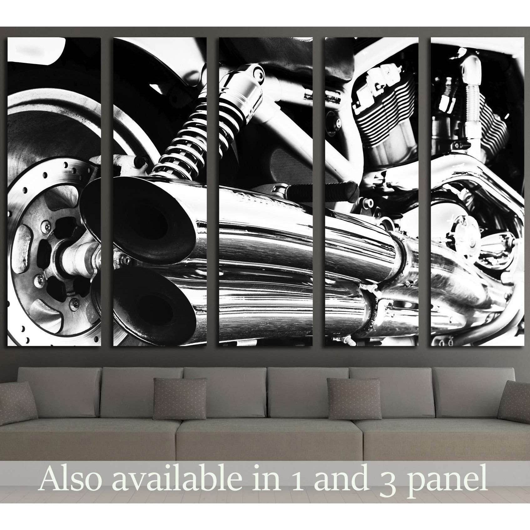 Motor Bike Engine №532 Ready to Hang Canvas Print - Zellart Canvas Prints ALL_Products, s-532