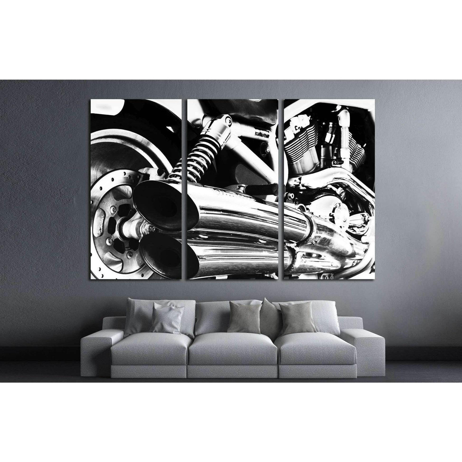 Motor Bike Engine №532 Ready to Hang Canvas Print - Zellart Canvas Prints ALL_Products, s-532